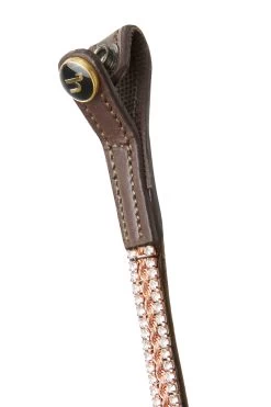 Horze Nancy Stirnriemen Mit Kristallen Und Flechtdetail -Pferdebedarf Discounter 10170 BR RGO 2