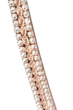 Horze Nancy Stirnriemen Mit Kristallen Und Flechtdetail -Pferdebedarf Discounter 10170 BR RGO 3