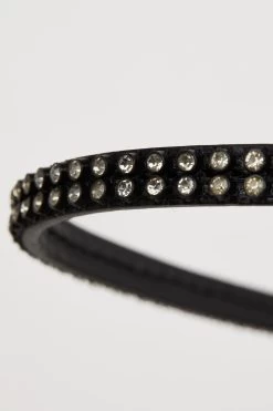 Horze Leder Trense Mit Kristall Stirnriemen -Pferdebedarf Discounter 10190 BL 4