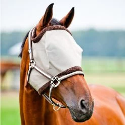 Horze Fliegenmaske Mit Mesh Und Weichem Flor -Pferdebedarf Discounter 22826 LBR DBR 1