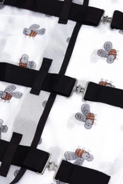 Horze Defender Fliegendecke Mit Festem Halsteil Und Bauchlatz -Pferdebedarf Discounter 24843 wh fly 02