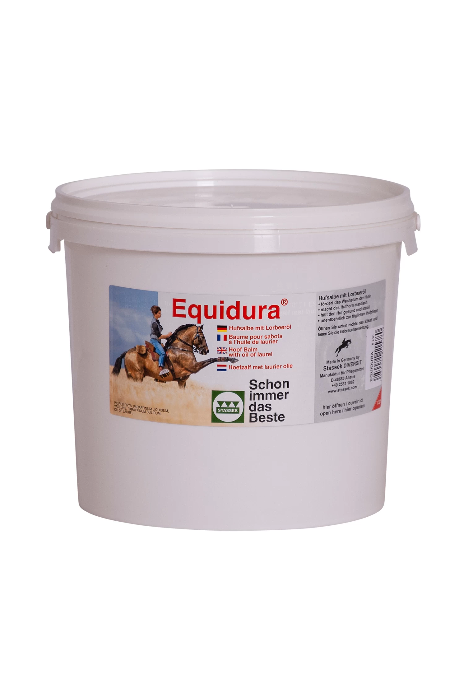 Stassek Equidura Hufsalbe, 5 Liter 1 Stassek Equidura Hufsalbe, 5 Liter
