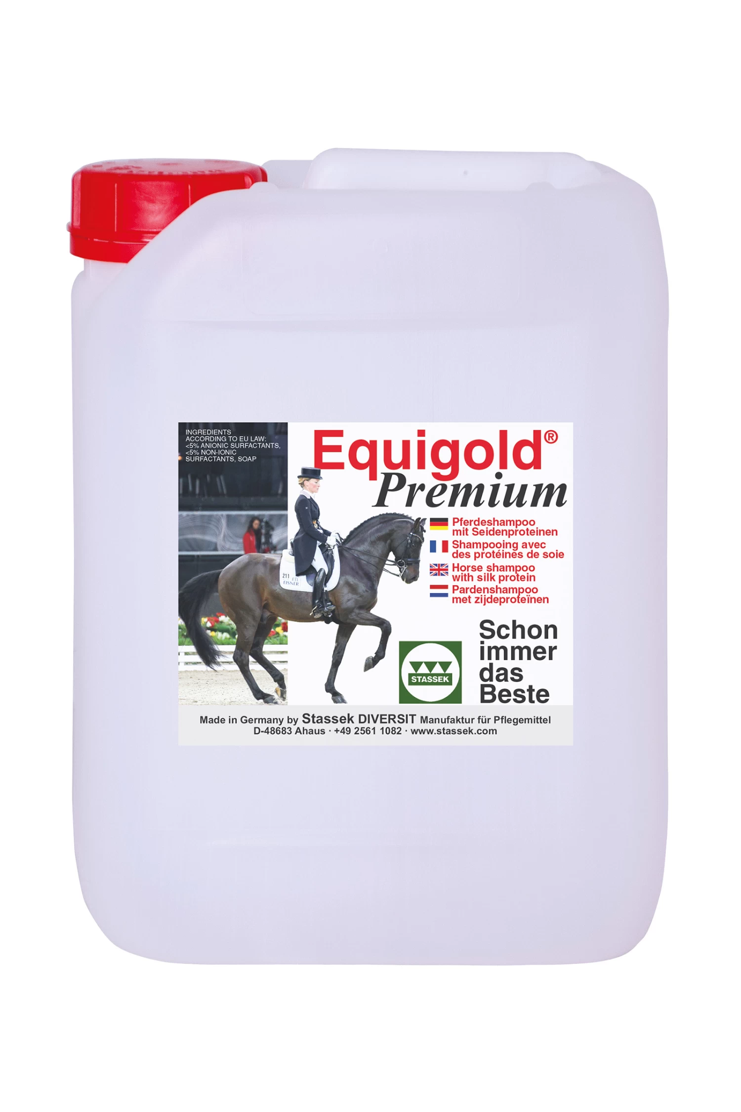 Stassek Equigold Premium Pferdeshampoo, 5 Liter 1 Stassek Equigold Premium Pferdeshampoo, 5 Liter