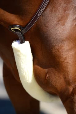 Kentucky Horsewear Lammfell Brustriemen-Schutz -Pferdebedarf Discounter 313003 NAT 1