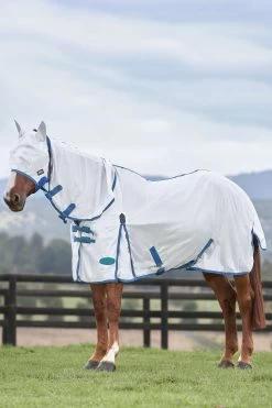 Weatherbeeta Comfitec Essential Mesh Maske -Pferdebedarf Discounter 317416 WH DB GR 2