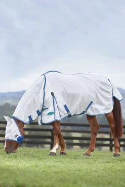 Weatherbeeta Comfitec Essential Mesh Maske -Pferdebedarf Discounter 317416 WH DB GR 3