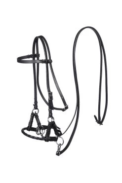 F.R.A. Pariba Sidepull (System 3) Mit Geflochtenem Nasenriemen, Inkl. Zügel