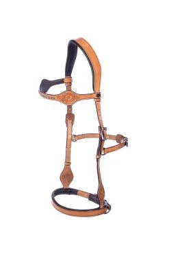 FRA Dandy Sidepull (System 3) Leather, W/ Leather Clip Reins -Pferdebedarf Discounter 322950 NAT 2